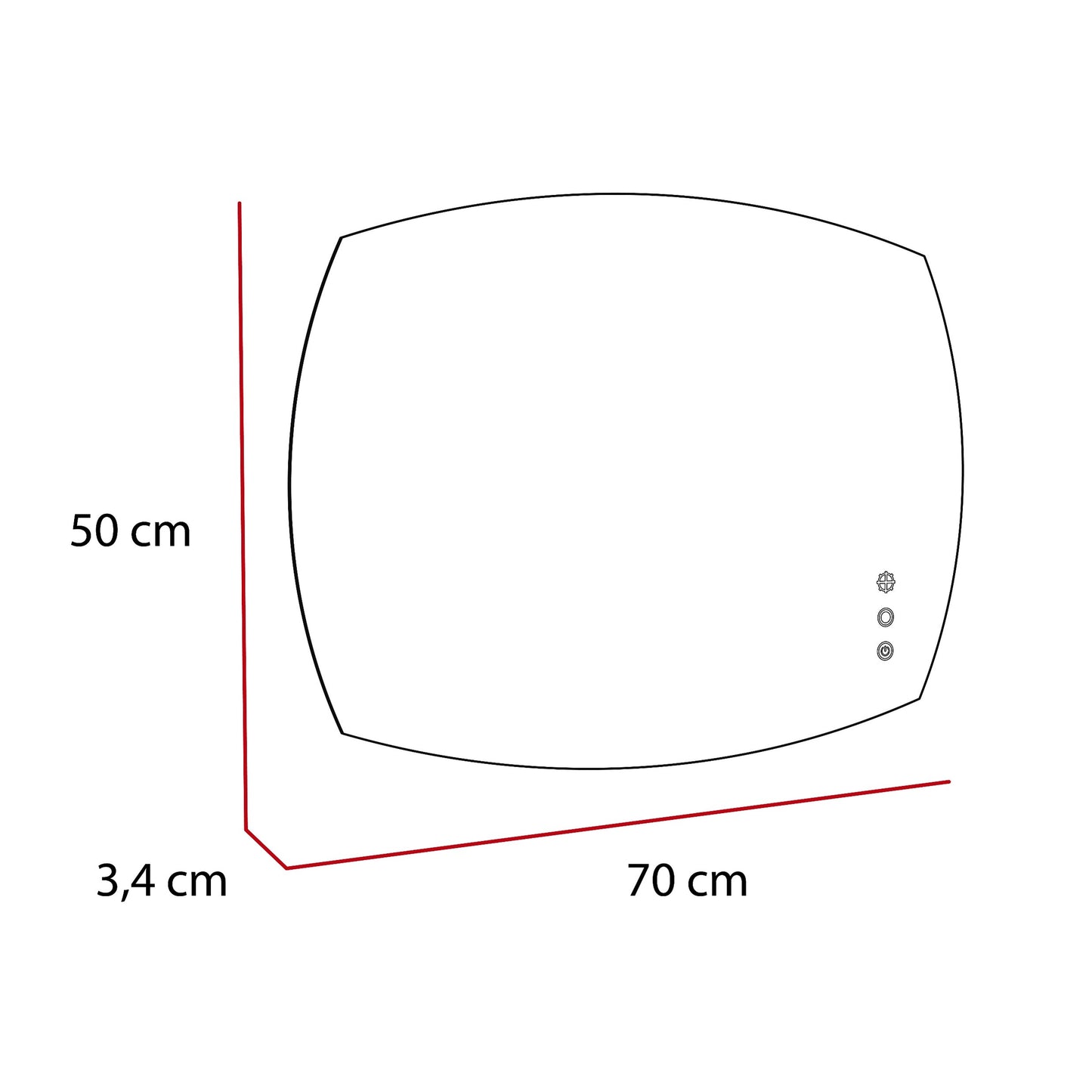 Espejo Retro Led + Touch