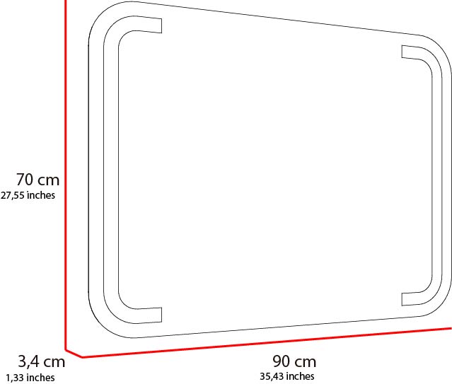 Espejo Brown Led + Touch