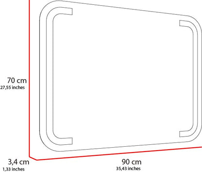 Espejo Brown Led + Touch